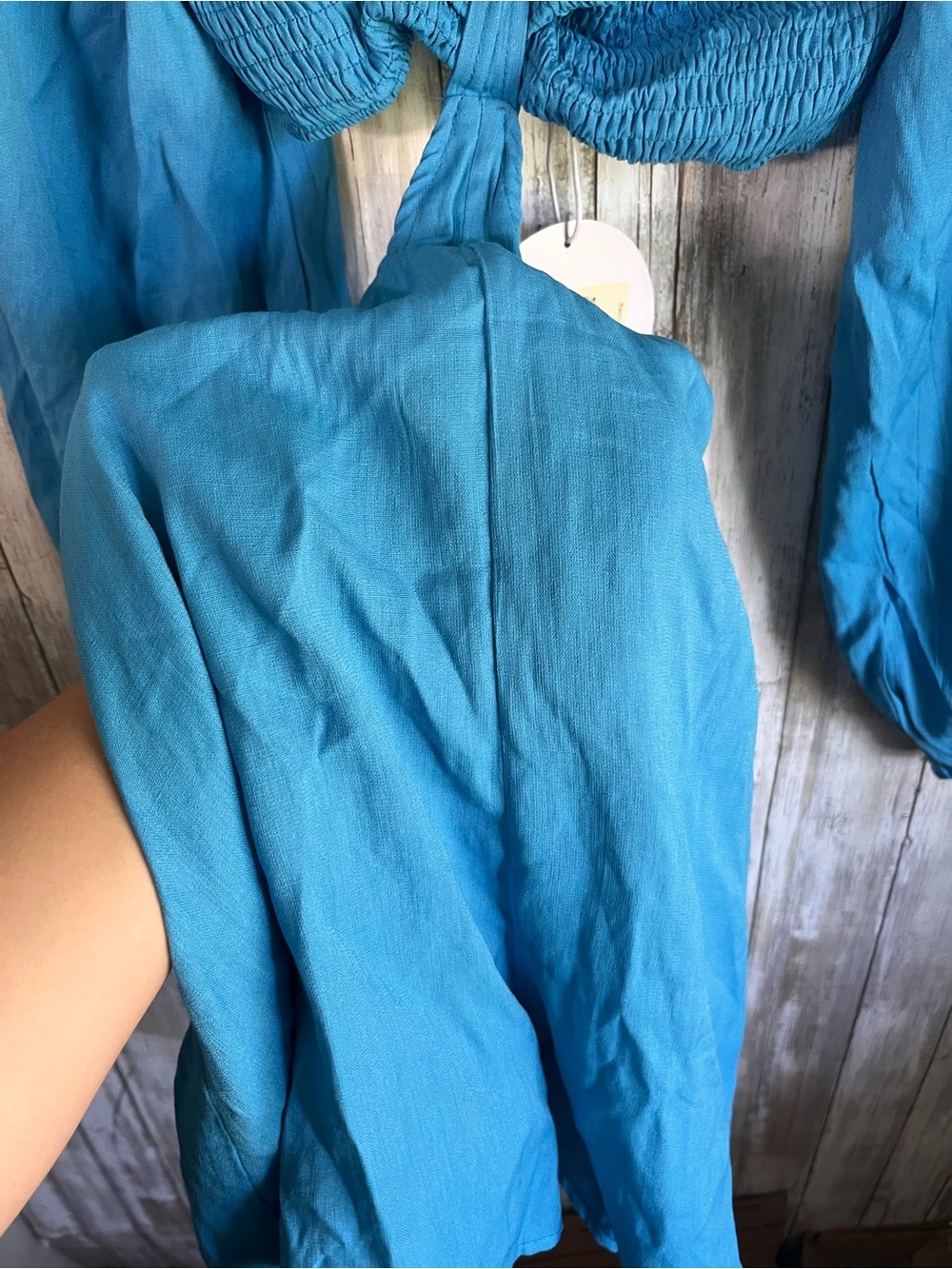 Princess Polly Dainton Romper Size 2 Blue Cutout Puff Sleeve NWT - Picture 3 of 8